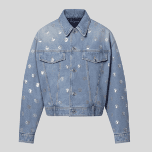 Wholesale Embellished Monogram Denim Jacket – Custom Streetwear Outerwear OEM/ODM
