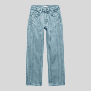 Wholesale Paneled Straight-Leg Denim Jeans – Custom Streetwear Pants OEM/ODM