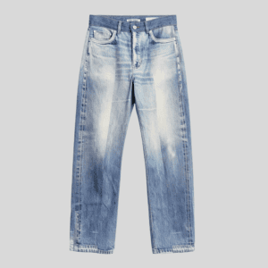Wholesale Two-Tone Straight-Leg Denim Jeans – Custom Streetwear Pants OEM/ODM