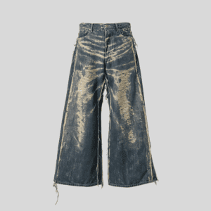 Wholesale Destroyed Vintage Baggy Denim Jeans – Custom Streetwear Wide-Leg Pants OEM/ODM
