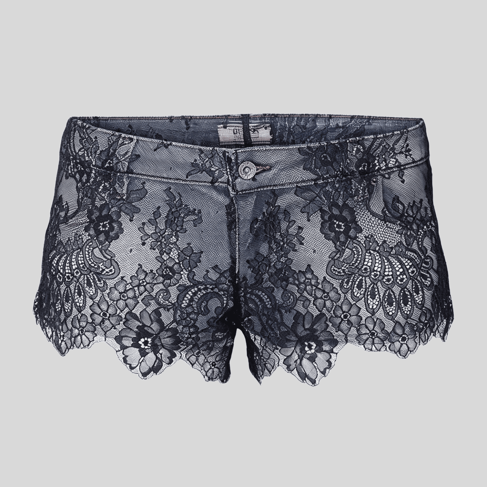 wholesale-lace-overlay-denim-shorts-custom-streetwear-shorts-oem-odm