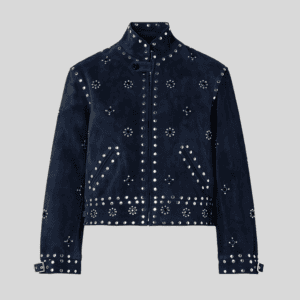 Wholesale Studded Suede Biker Jacket – Custom Streetwear Outerwear OEM/ODM