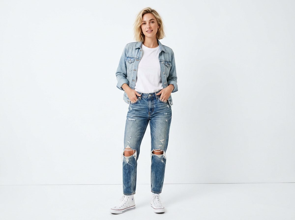 woman standing in denim jeans 202608192320